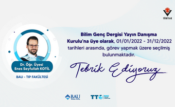 Assist. Prof. Enes Seyfullah Kotil Is Chosen As An Editorial Advisory Board Member of “Bilim Genç Yayın”